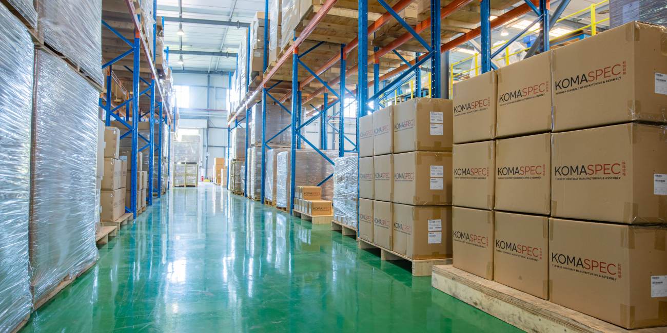 Shipping Boxes, Packaging Materials, Pallet Racking, Warehouse